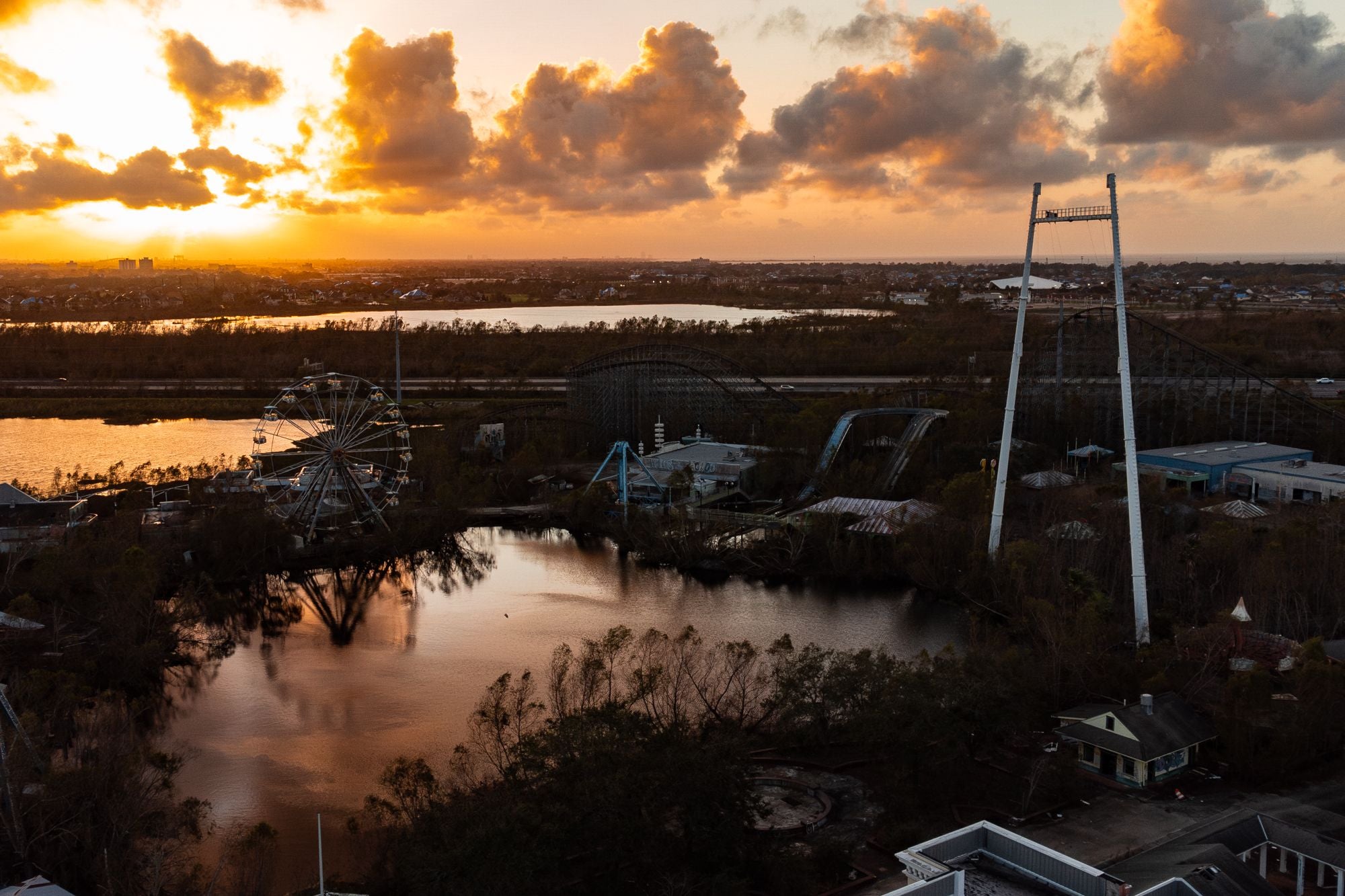 Six Flags New Orleans Sunset